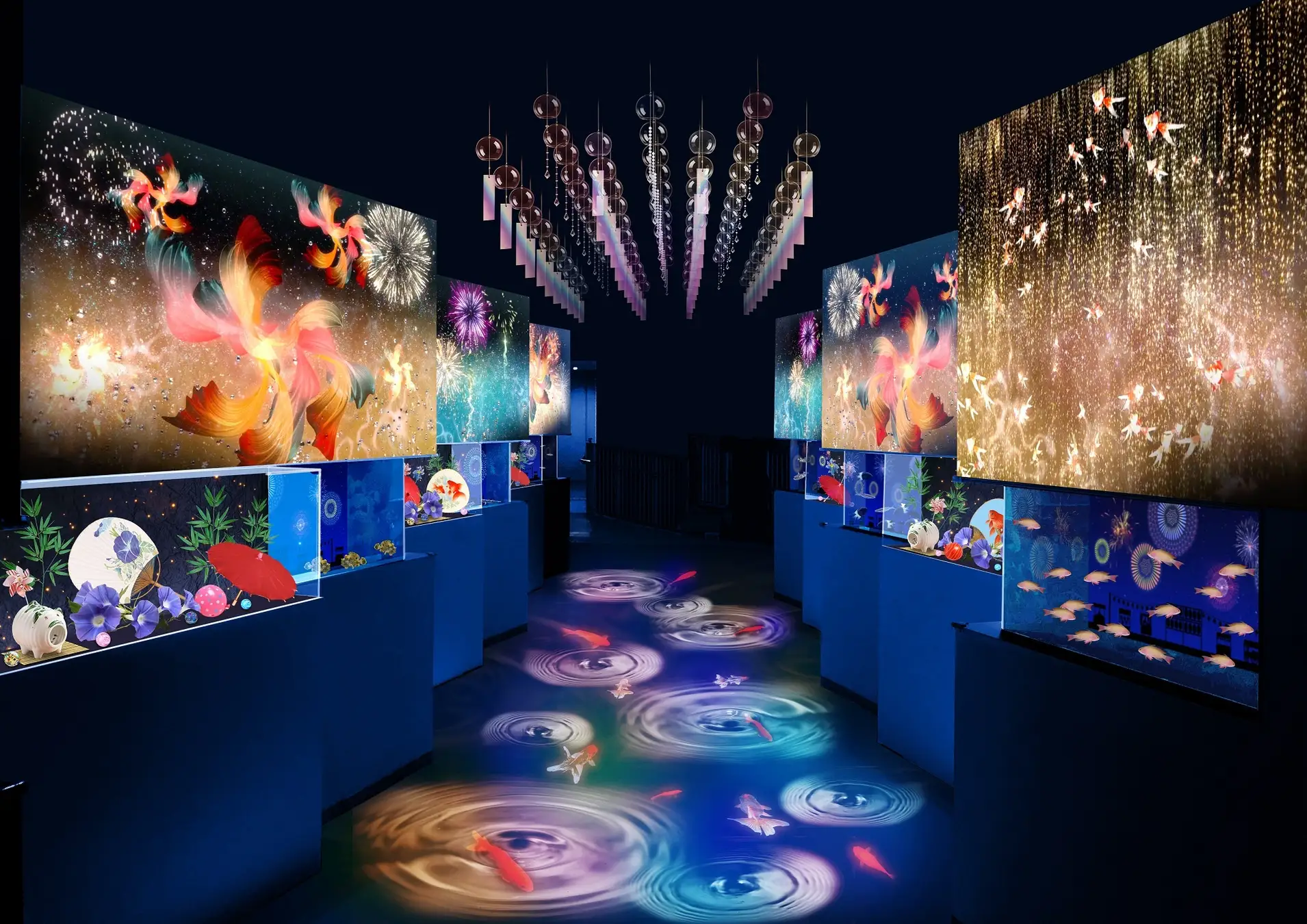 品川のアクアリウムで、海×花火のお祭りが圧巻すぎるイベントが！ 感激！ 涼しい屋内で夏のイマーシブなデジタル体験♡