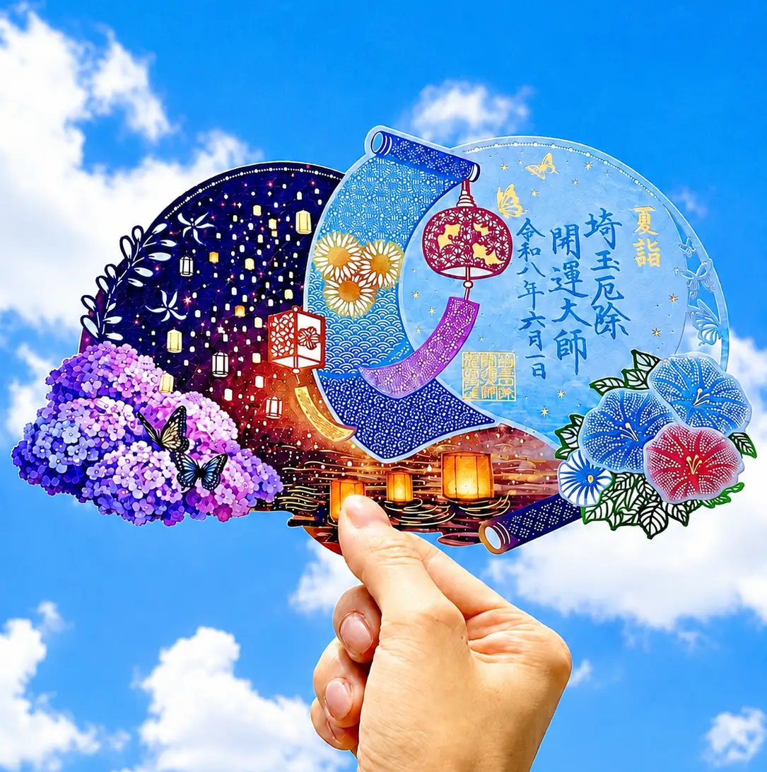 ひまわりや帆船が美しくきらめく♡ 熊谷の歴史ある寺院でアートすぎる「夏限定の切り絵御朱印」に感動！